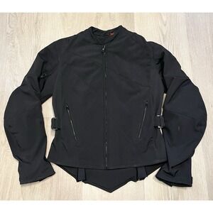 Street & Steel Women's SZ S Black Motorcycle Jacket Black Mesh Lined Armor Pads